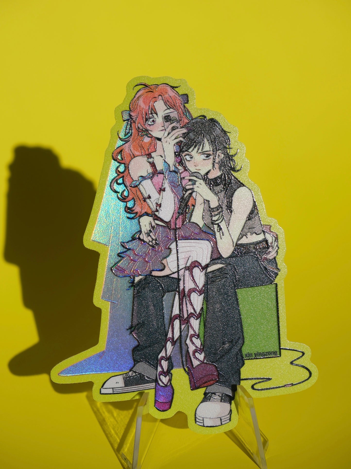 The Green Yuri - Aya & Mitsuki holographic sticker