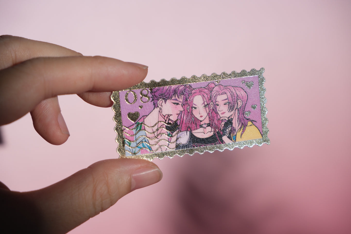 Mira & Abby & Romance 08 foiled stamp sticker