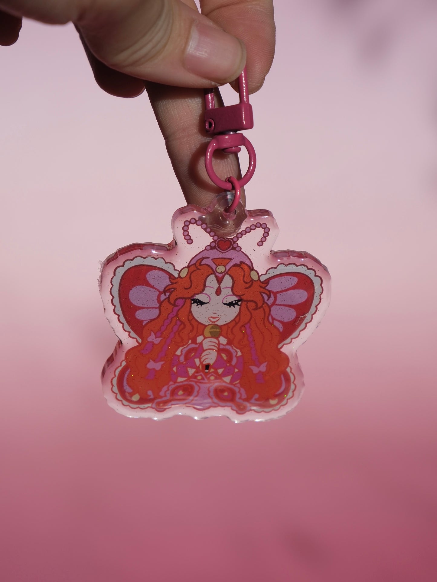 Chappell Roan Good Luck Babe acrylic key charm