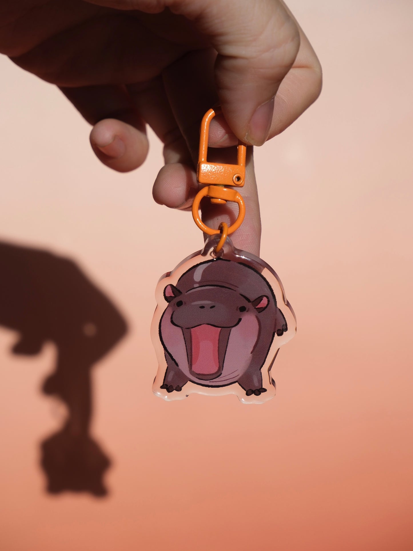 Moo Deng 4 acrylic key charm