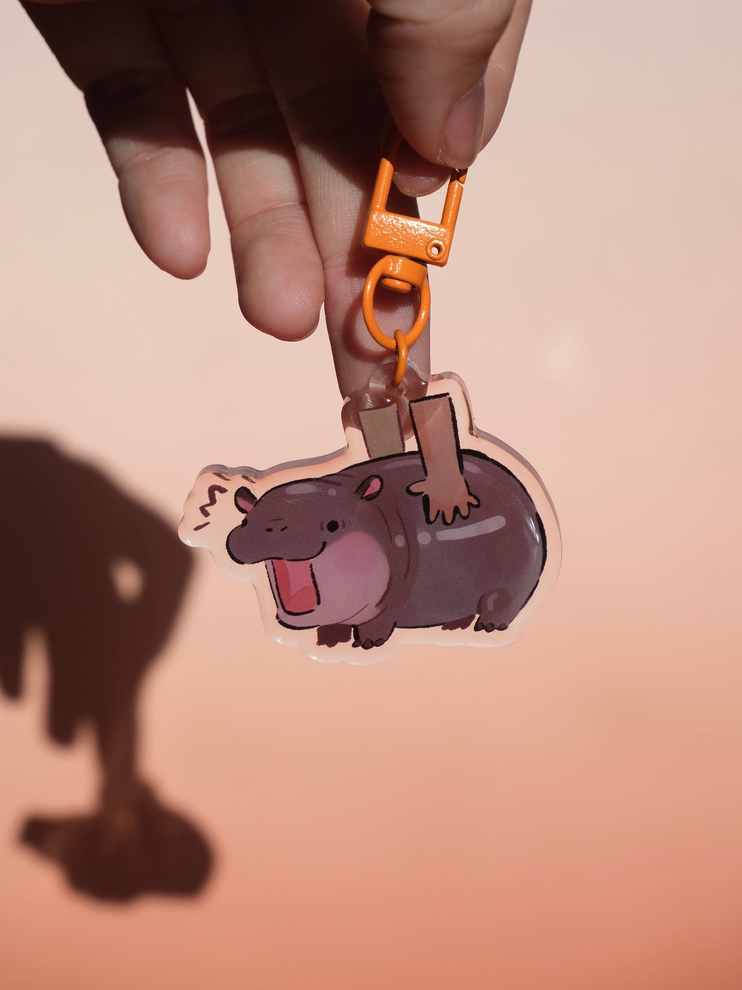 Moo Deng 2 acrylic key charm