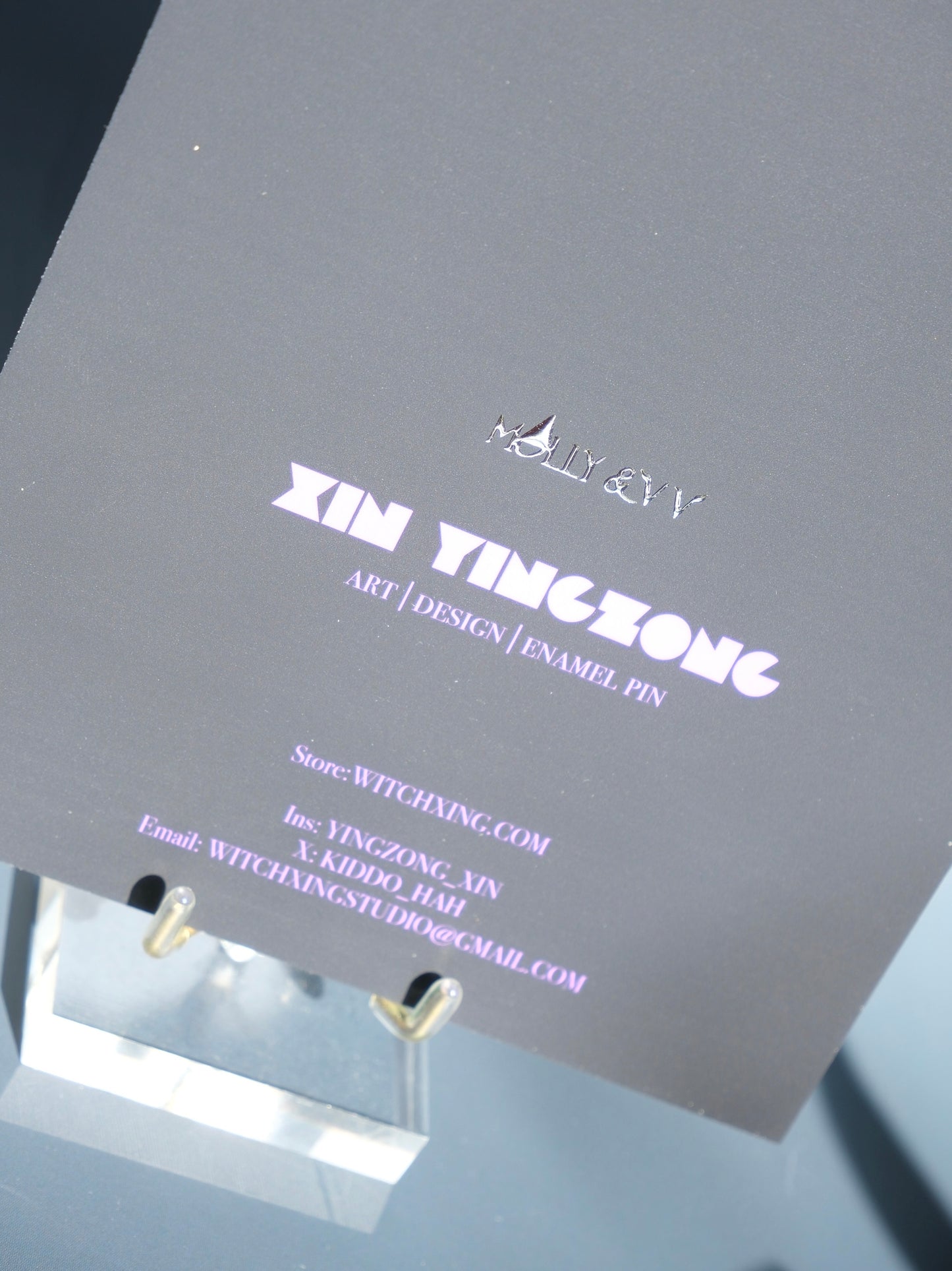 Molly and VV foiled post card