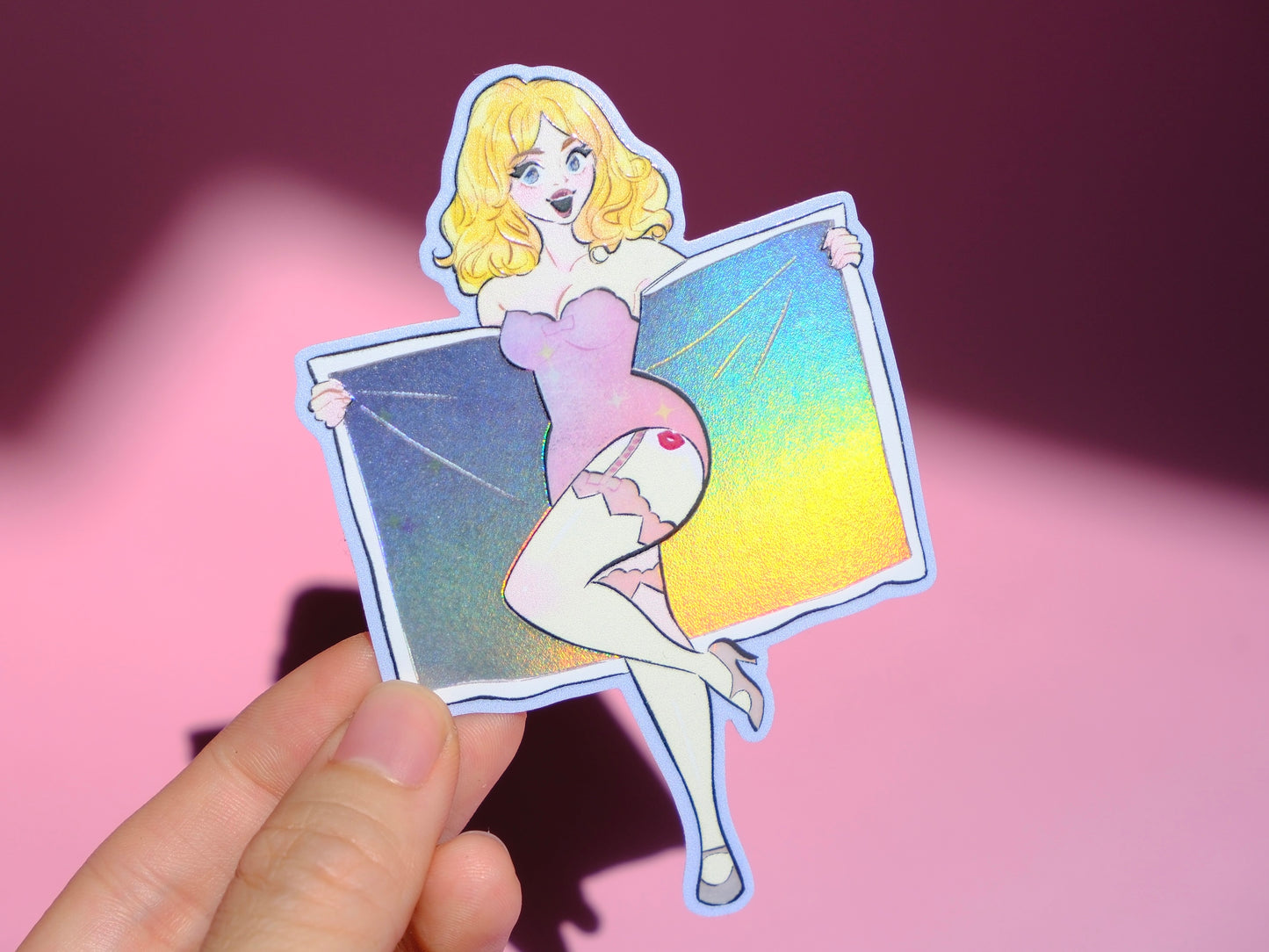 Singer Series holographic sticker: Sabrina Carpenter