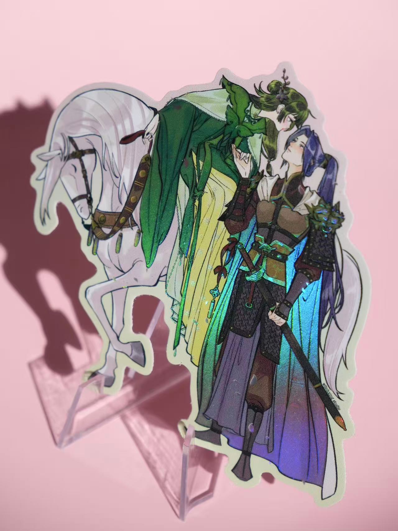 The Apothecary Diaries holographic sticker: princess and general
