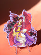 Girl with Sword holographic sticker: Megara