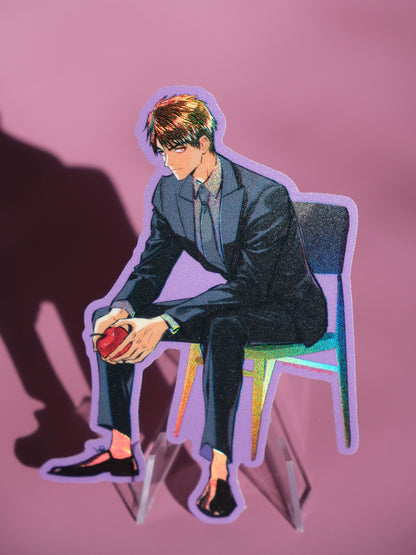 LADS holographic sticker: Black Tie Caleb