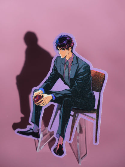 LADS holographic sticker: Black Tie Caleb