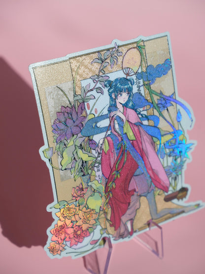 The Apothecary Diaries holographic sticker: Portrait Maomao