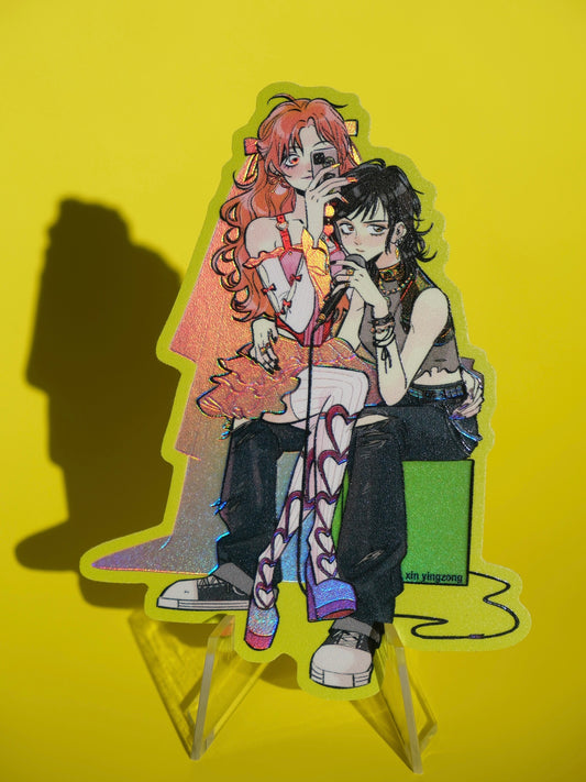 The Green Yuri - Aya & Mitsuki holographic sticker