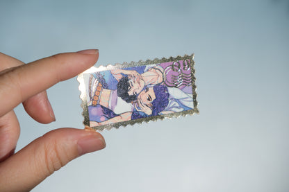 Remi & Jinu 09 foiled stamp sticker