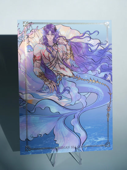 LADS Sea God Rafeyel foiled post card