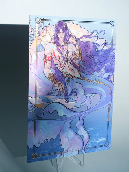LADS Sea God Rafeyel foiled post card
