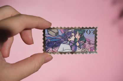 Maomao & Jinshi 04 foiled stamp sticker