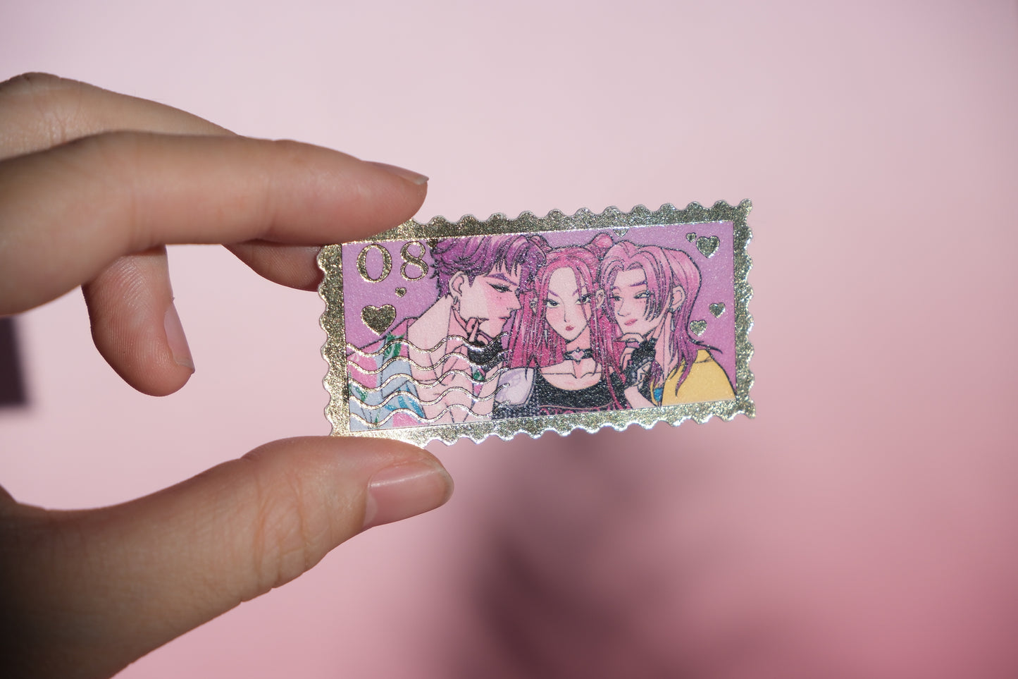 Mira & Abby & Romance 08 foiled stamp sticker