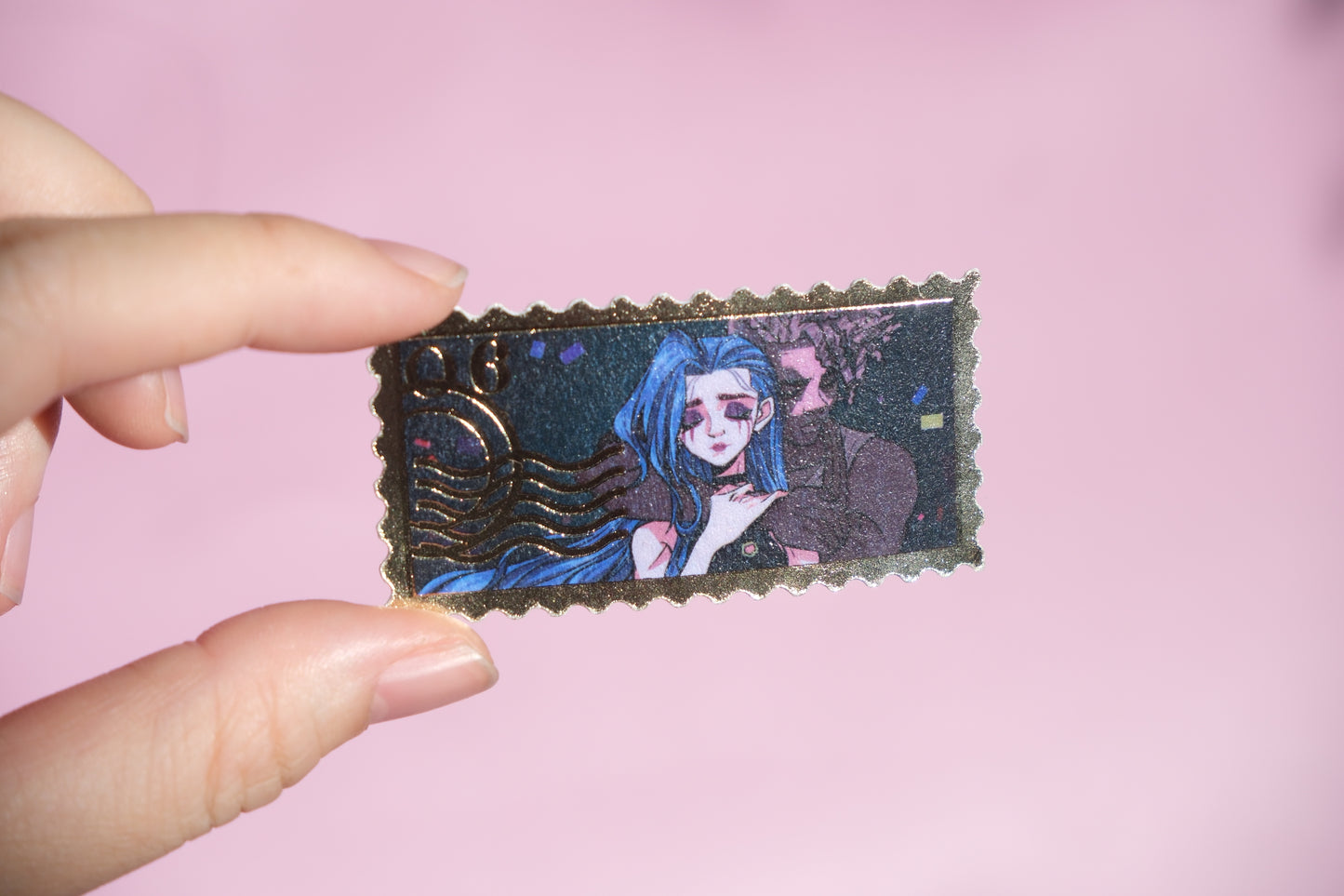 Jinx & Ekko 06 foiled stamp sticker