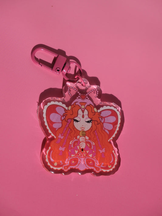 Chappell Roan Good Luck Babe acrylic key charm