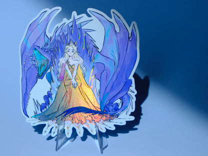 Bad Girls Club holographic sticker: Mad Queen Elsa