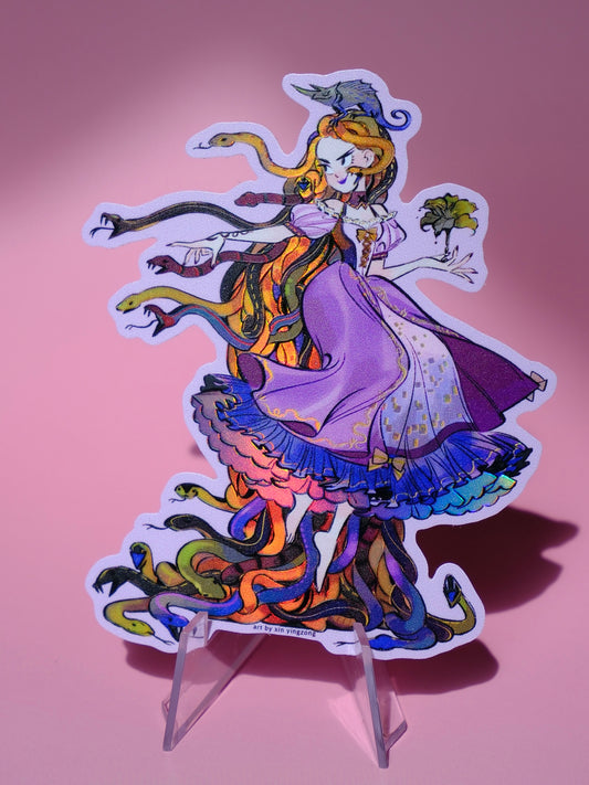Bad Girls Club holographic sticker: Medusa Rapunzel