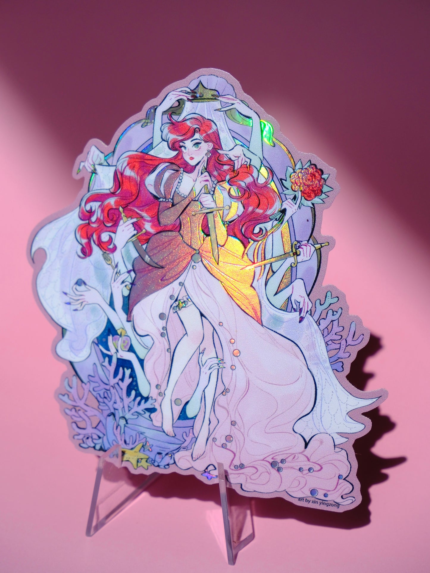 Bad Girls Club holographic sticker: Ariel & Sisters