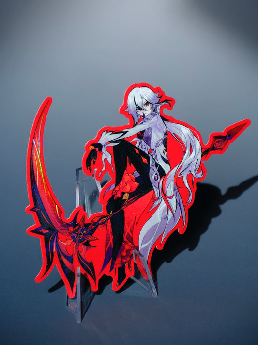 Genshin Impact holographic sticker: Arlecchino