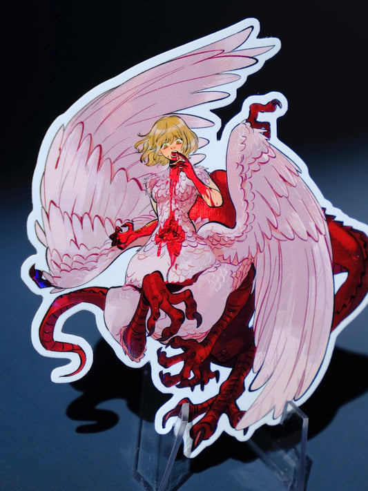 Dungeon Meshi holographic sticker: Chimera Falin