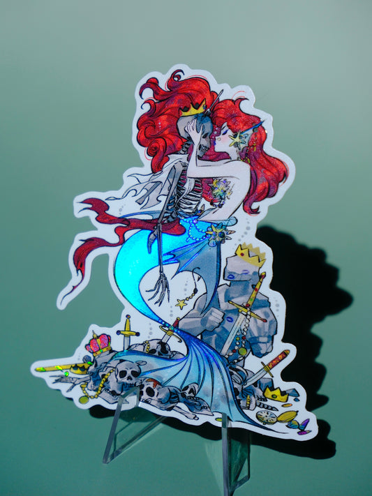 Bad Girls Club holographic sticker: Siren Ariel