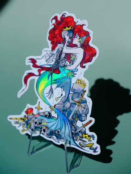 Bad Girls Club holographic sticker: Siren Ariel