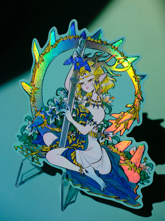 Bad Girls Club holographic sticker: Zelda