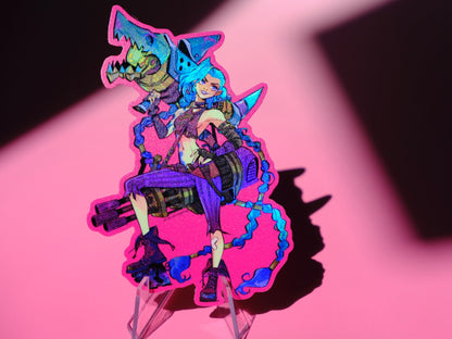 Arcane holographic sticker: Jinx