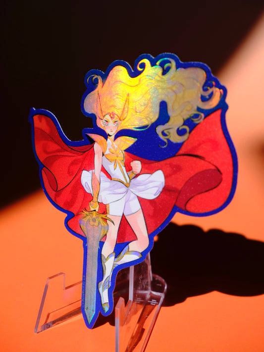 Girl with Sword holographic sticker: She-Ra