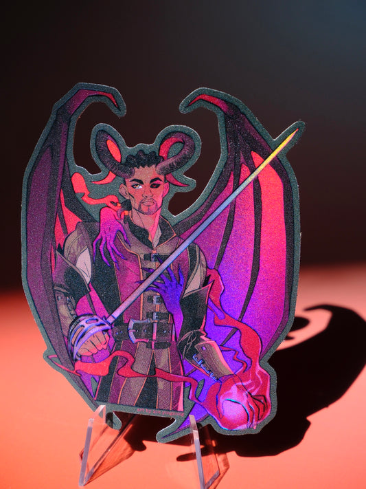 BG3 holographic sticker: Wyll