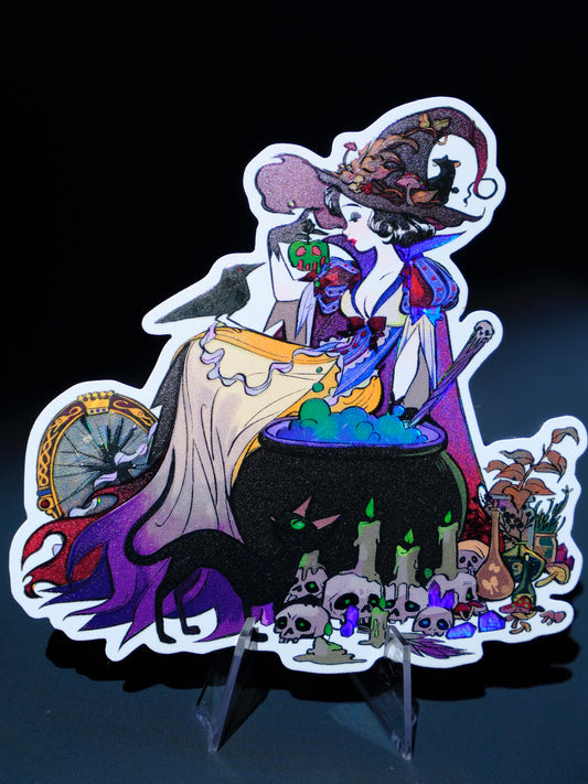 Bad Girls Club holographic sticker: Poison Bite Snow White
