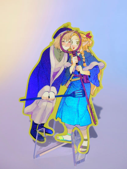 Dungeon Meshi holographic sticker: F&M