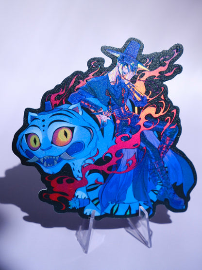 KPop Demon Hunters holographic sticker: Demon Jinu