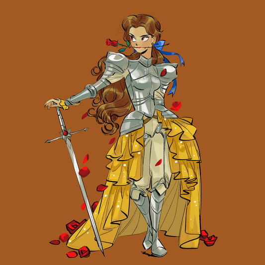 Girl with Sword - Belle art print