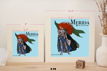 Girl with Sword - Merida art print
