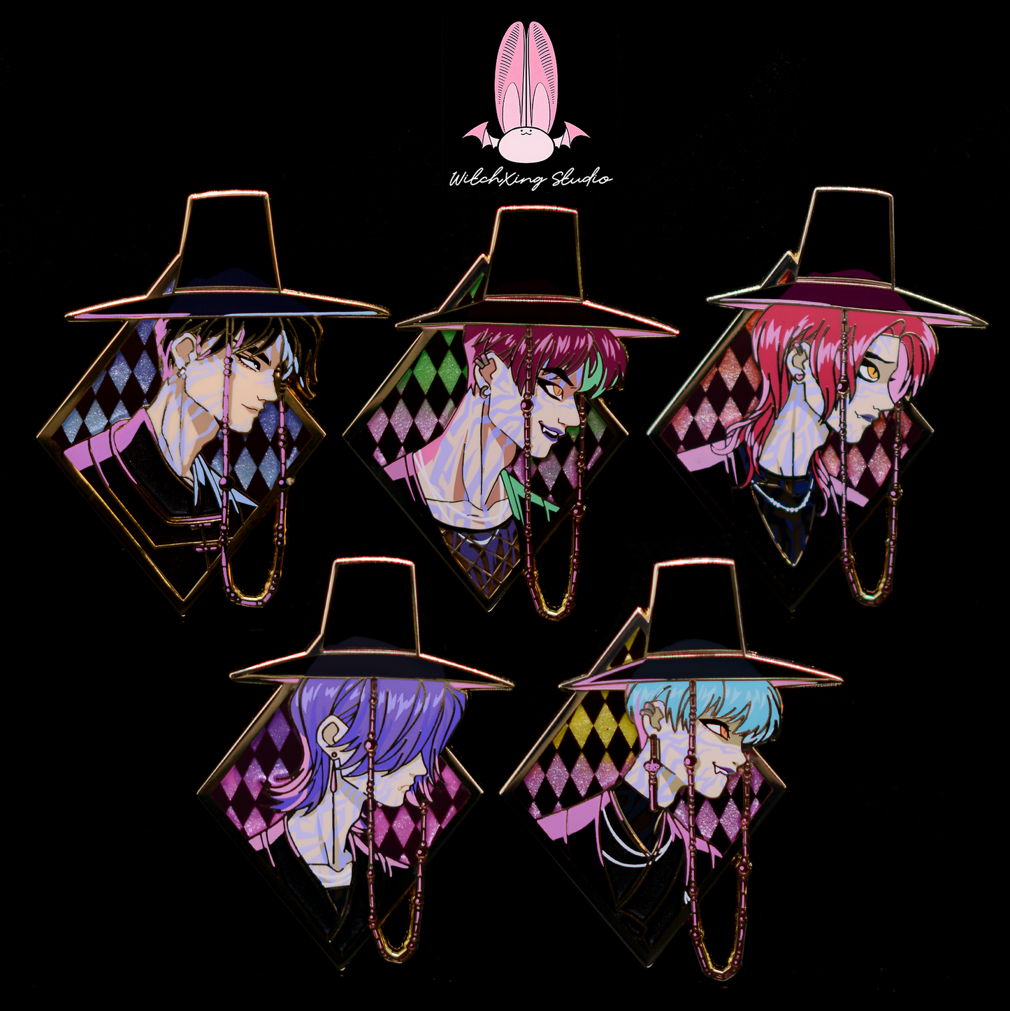 *SHOP DROP* "Kpop Demon Hunters - Saja Boys" diamond pin collection