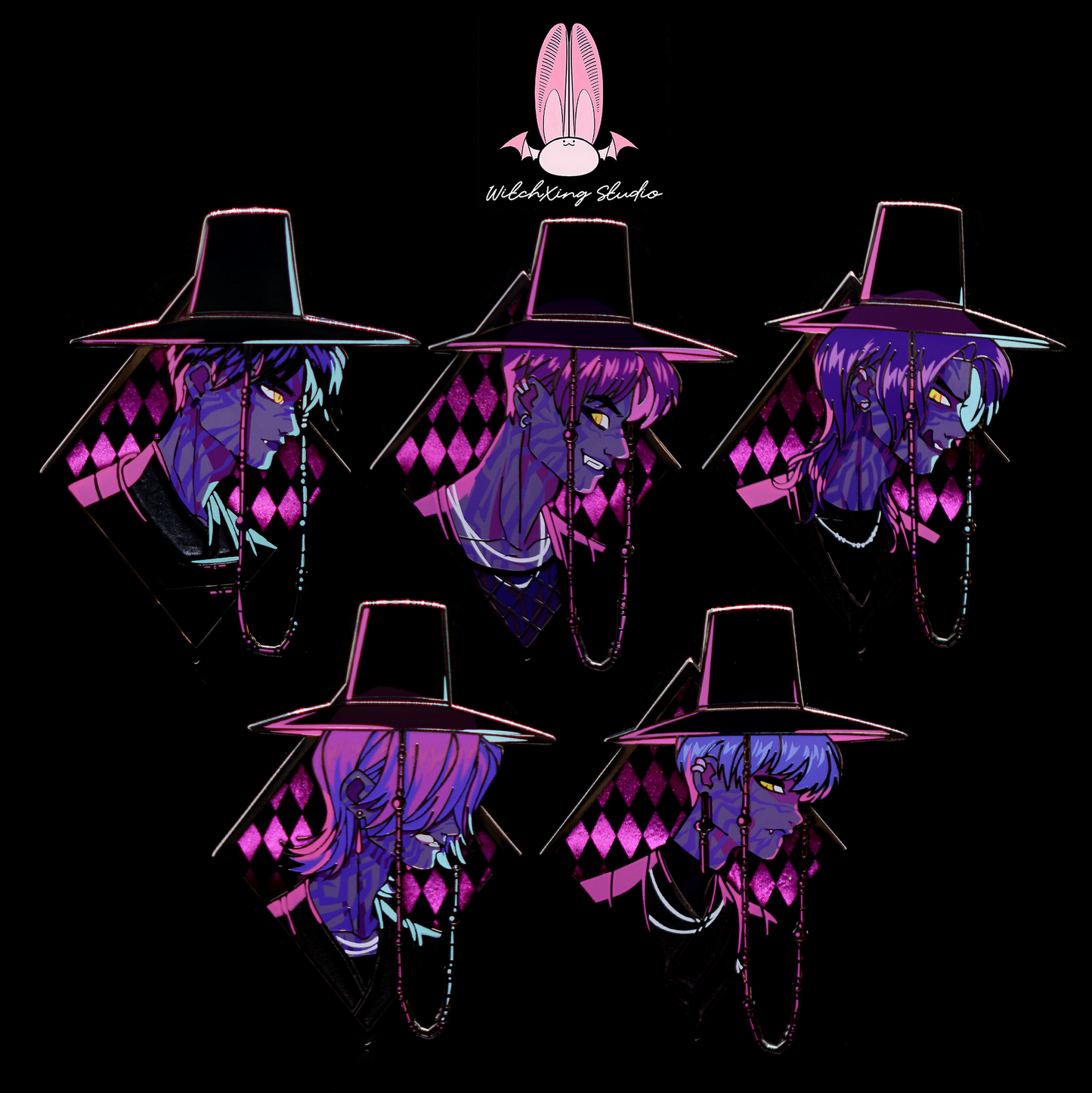 *SHOP DROP* "Kpop Demon Hunters - Saja Boys" diamond pin collection