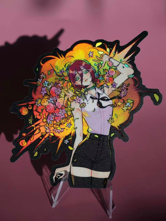 Chainsaw Man holographic sticker: Reze