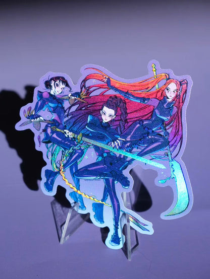 KPop Demon Hunters holographic sticker: Kill Saja