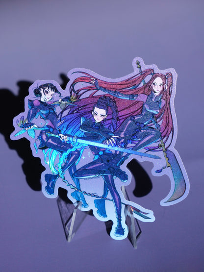 KPop Demon Hunters holographic sticker: Kill Saja