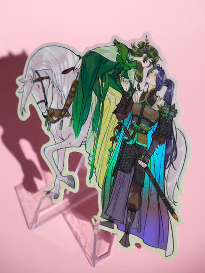 The Apothecary Diaries holographic sticker: princess and general