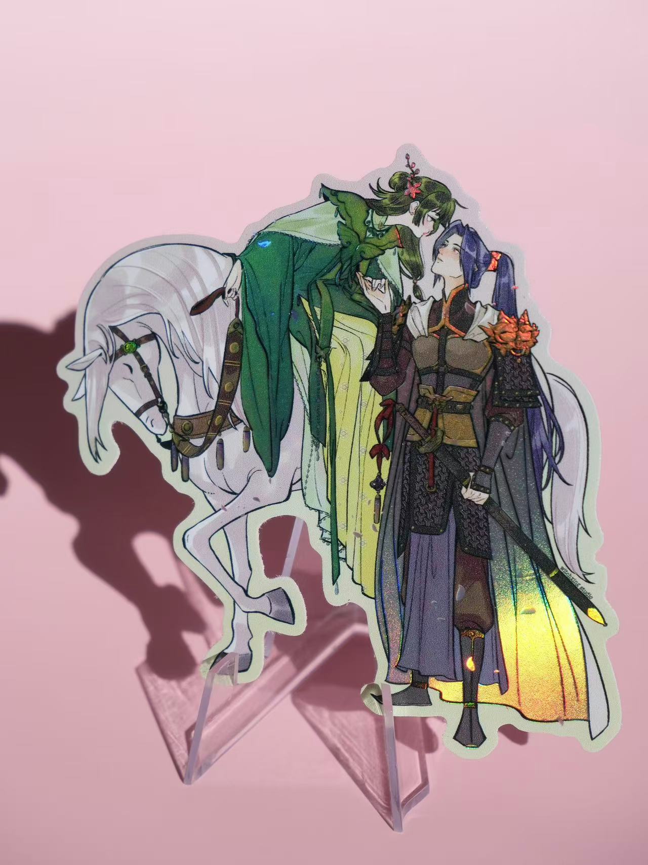 The Apothecary Diaries holographic sticker: princess and general