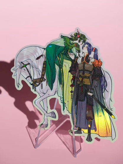 The Apothecary Diaries holographic sticker: princess and general
