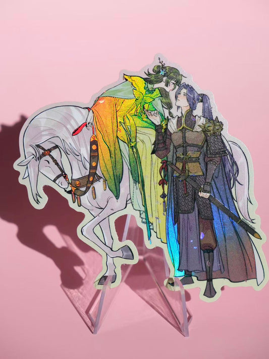 The Apothecary Diaries holographic sticker: princess and general