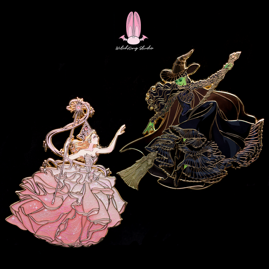 *SHOP DROP* Wicked "Glinda and Elphaba" enamel pin 2 variants + fillers